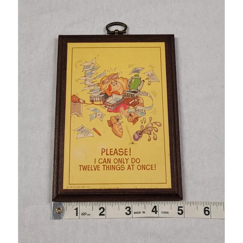 Vintage 1980 Hallmark Wall Plaque 